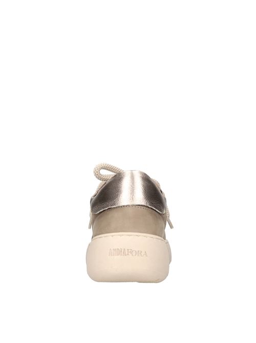 Sneakers in pelle ANDIAFORA | LEA NABUK STONEBEIGE-PLATINO